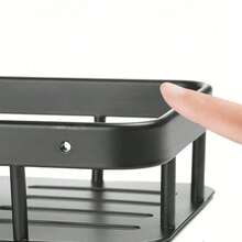 2pcs Bathroom Triangle Storage Rack, Rust-Proof Adhesive Mount With Hooks, Bathroom Organizer Shelf