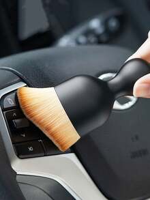 Nano Fiber Soft Cleaning Brush, Multipurpose Gentle Cleaner For Car, Keyboard, Crevices, Desk, Car Interior And More - Black - View 5