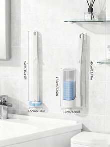 Disposable Toilet Brush With Refills, Scented Sponge Heads (Lemon/Ocean/Lavender) , Bathroom Cleaning Tool With Storage Caddy - Disposable Toilet Brush Heads In 3 Colors (yellow, Blue, Purple) - View 3