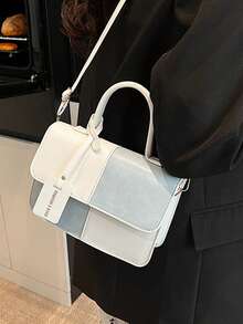 Milky White Minimalist Handbag! Elegant High-End Vibe, Versatile Tote & Crossbody Design
