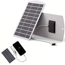 便携式太阳能板 5V 2W 带 USB 接口，迷你太阳能板，坚固耐用，适合户外露营、徒步旅行和其他户外活动，可为手机、移动电源充电。