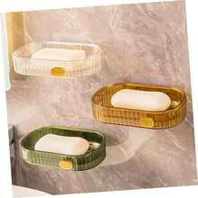 Jabonera: Jabonera de Pared con Orificio de Drenaje, Soporte deón Desmontable para Baño - 1 - Ver 8