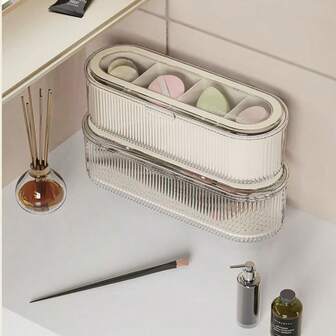 1PC [Space-Saving Solution]: This Compact Storage Box Maximizes Space Efficiency, Making It Ideal For Organizing Hair Accessories, Ties, And Jewelry. [Waterproof Material]: Constructed From Waterproof Plastic, This Organizer Protects Your Items From Spills And Moisture, Ensuring Durability.