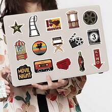 50Pcs Funny Cinema Stickers Scrapbook Aesthetic Stickers Pack Vintage Cartoon Cinema Stickers Cinema Camera Stickers Home Cinema Party Favors Journal Stickers Waterproof Vinyl Stickers Bulk For Water Bottle Skateboard Luggage Laptops Bumper Theme Party Supplies