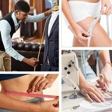 5PCS Soft Tape Measure, 60in Double Scale Ruler Measuring Tape Fabric Sewing Ruler For Body Measurement Weight Loss Cloth Knitting Craft(White,Rose Red,Yellow,Blue,Green) - Multicolor - View 12