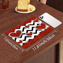 1 buc covoraș de uscare a vaselor de Ziua Îndrăgostiților, covoraș absorbant de uscare, cadou de Ziua Îndrăgostiților, decor de bucătărie, covoraș pentru aparat de cafea, covoraș de scurgere manual pentru cafetieră, covoraș de podea pentru bucătărie, covoraș pentru masă, covoraș de uscare a vasei pentru blat de bucătărie, covoraș pentru micul dejun, covoraș de uscare antiderapant rezistent la căldură, covoraș de uscare cu diatomit, ascunde petele, covoraș de uscare de bucătărie super absorbant, covoraș pentru suport de vase ușor de curățat, potrivit pentru bucătărie, masă, cafenea, bar, sărbători, petreceri, decor de casă, cadouri de sărbători