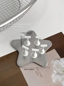 美甲装饰品，跨境热销圆形、方形、多边形金属磁性底座美甲展示架，指甲油架，韩式美甲用品，摄影道具，DIY配件