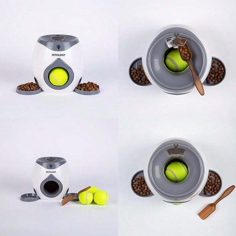 Petology Juguetes para Perro, Dispensador de Recompensas y Pelotas, Color Blanco(default) - Multicolor - Ver 1