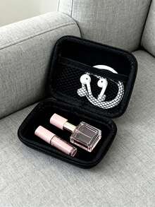 1pc Multi-Functional Data Cable Protector, Creative 3C Digital Accessories Pouch (With Zipper EVA Storage Bag), Bluetooth Earphone Storage Box, Square CCD Camera Bag - Multicolor - View 9