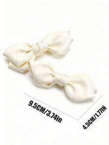 Suricat 1 Pair (2 Pieces) Of Detachable DIY Shoe Clips With A White Bow Design. These Stylish And Elegant Women's Shoe Accessories Are Suitable For High Heels And Low-Cut Shoes, And Are Perfect For Office, Business, And Dating Occasions.
