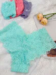 24/18/12/6PCS, New Arrival: Low-Waist Lace Panties Moisture-Wicking And Sweat-Wicking Breathable Low-Waisted  PantiesMix-And-Match Design Sitting For A Long Time Sizes M To XXL Fashionable And Minimalist  Beautiful And Breathable Beach Camping Holiday Work (Going To - 6PCS多色 - 查看 6