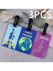 3 Stück PVC Gepäckanhänger, Gepäckanhänger, Bordkarte, kreative Reise-Auflistung, einfach und kompakt für Übersee-Reisen. Reiseaccessoires für Reiserucksack, Reisetasche, Gepäck, Koffer, Reiseutensilien, Schultasche, Schulzubehör