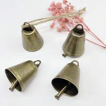 Conjunto de 5 Sinos de Natal Vintage em Bronze - Sinos de Porta em Metal com Tema de Papai Noel, Ideais para Decoração de Casa e Festas, Decorações de Natal, Decoração de Inverno para Ambientes, Presentes de Natal