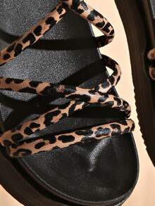 2025 New Thick Sole Sandals For Women, Summer Casual Outdoor Bohemian Style Flat Roman Sandals - Brown - View 6