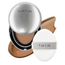 TIRTIR Mask Fit Aura Silver Cushion Foundation | Semi-Glow Finish, Natural Coverage, Moisturizing, Lightweight, Korean Cushion Foundation (#43N Deep Cocoa, Full Size, 0.63 Fl Oz) - Màu sắcU - Xem 1
