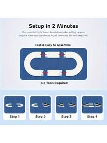 360°旋转懒人转盘 - 可调节可扩展，适用于长方形餐桌，是厨房和餐厅的理想之选，易于组装，黑白两色可选。由于制造工艺复杂，表面可能存在轻微痕迹，但不影响使用和外观。由于手工测量，尺寸可能存在1-2英寸的误差。适用于节日聚会和日常用餐，可保护桌面并提升用餐氛围。 - 彩色 - 查看 7