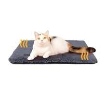 Lit auto-chauffant pour chat, tapis auto-chauffant pour animaux de compagnie, coussin pour animaux de compagnie super chaud pour une utilisation intérieure et extérieure, avec housse amovible, fond antidérapant, lavable, sans chauffage électrique - Gris - Voir 9