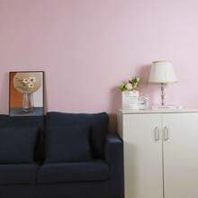 1卷粉色纯色哑光PVC墙纸，可移除贴纸，适用于宿舍、餐厅、家居装饰，可贴于抽屉板、家具翻新等，易于安装，尺寸为15.7英寸 x 39.3英寸/118.1英寸/196.8英寸。 - 粉色 - 查看 5