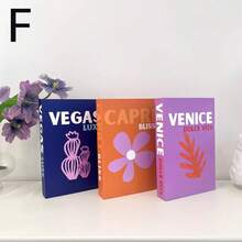 3pcs Faux Book Decor, Luxury Decorative Books, Living Room Decor, Home Decor, Coffee Table Books, Modern Stylish Decorative Books, Stackable Display Books, Hotel Decor, Gifts - Multicolor - View 14