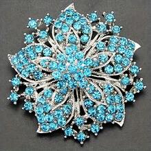 High-End Inlaid Diamond Exquisite Flower Brooch Foreign Trade Hot-Selling Women's Banquet Dress Matching Collar Pin Jewelry Wisteria Flower Brooch - [Red] - View 5