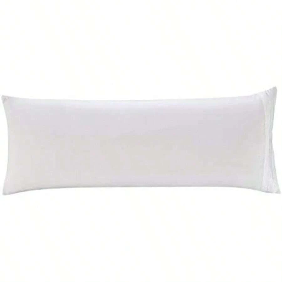Elegant Comfort - Juego de Funda de Almohada de Lujo Ultra Suave de 2 Piezas, Microfibra de Calidad de Hotel 1500 de Doble Cepillado, Resistente a Las Arrugas, estándar/Queen, /Bronceado(Blanco Body Pillowcase) - Multicolor - Ver 1