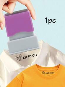 LICVIC 1/2 Con dấu tên tùy chỉnh, Con dấu tên họa tiết hoạt hình được cá nhân hóa, Con dấu tên tự động in họa tiết hoạt hình tùy chỉnh DIY, Con dấu để ký tên, Sinh nhật, Kỷ niệm - Màu tím - Xem 9