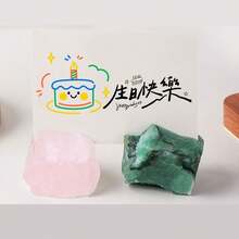 1 buc natural cuarț roz cristal piatra brută notă suport piatră prețioasă creativă pagină Turner papetărie decorativă Crăciun Ziua Recunoștinței cadou