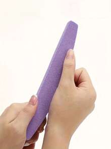 10/5/1pc Purple/Pink Multi-Size Sponge Nail File Set, Soft Sponge Nail Polishing, Easy To Grip, For Filing And Polishing Nails - Multicolor - View 4