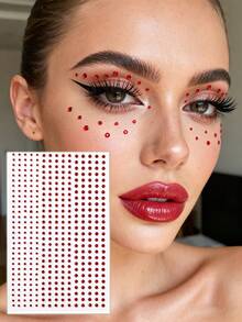 STARTTOOS 2mm/3mm/4mm Self-Adhesive Rhinestone Metallic Face Decoration Gems Y2K Holiday Party Daily Makeup DIY Face Decoration Music Festival Makeup Ball Face Decoration Gems - Multicolor - View 3