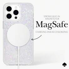 Kate Spade New York - Funda para iPhone 15 Pro MAX, Compatible con - Tortoiseshell - Brillantina gruesa iridiscente - Ver 5