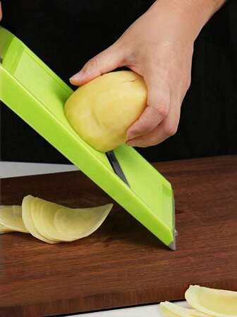 1pc Lti-Function Vegetable Chip Maker/Slicer For Kitchen Vegetable Chopper/Potato Chip Slicer/Kitchen Cutter Chopper For Vegetables Time Saver/Handheld Multi-Functional Kitchen Vegetable Cutter/Vegetable Slicer/Radish Slicer/Potato Slicer/Salad Slicer/Cucumber Slicer/Melon Slicer Tool