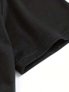 1 Pcs Women's NOPENOTTODAY Letter Print Plus Size T-Shirt Funny Oversized Graphic Short Sleeve Tee Novelty Shirt Casual Crew Neck Top Unisex Plus Size T Shirts - 黑色 - 查看 4