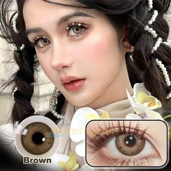 Morningcon Marlowe Eyes Big Beauty Pupil Kosmiska Kontaktlinser Liten Diameter Myopi Färgade Naturliga Kontaktlinser 2 Styck Sommarpresent För Flickor Ögonmakeup Årligen