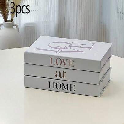 3pcs Faux Book Decor, Luxury Decorative Books, Living Room Decor, Home Decor, Coffee Table Books, Modern Stylish Decorative Books, Stackable Display Books, Hotel Decor, Gifts