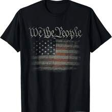 American Flag Heart 4th Of July USA Patriotic Pride T-Shirt - Negro - Ver 1