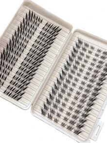 192片/32对 Foxy Sudhaba 假睫毛，自然斜翼狐狸眼九尾自粘睫毛 - D - 查看 3