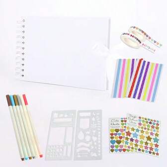 1Set Photo Album, Advanced Scrapbook, 20 Sheets 40 Page Black Card Photo Album, Ribbon Sealing, DIY Handmade Travel Record Book, For Anniversary Graduation Wedding, Christmas, Halloween, School Gifts