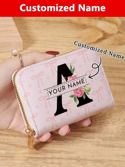 1pc Custom Signature Wallet,Personalized Signature Design Wallet,Custom Signature Wallet,Personalized Wallet With Signature,Custom Signature Wallet,Love Pattern Versatile Coin Wallet,Card Holder Multi-Card Card Organizer For Storage Credit Cards,Lightweight Minimalist,Fashion,Modern,Business,