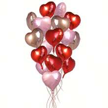 Globos de helio con forma de corazón de 18 pulgadas en color rosa, dorado rosa y rojo, que soportan helio para decoración del Día de San Valentín, cumpleaños, boda, compromiso, aniversario y Día de la Madre - multicolor - Ver 2