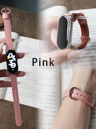Suitable For Xiaomi Mi Band 8/9/10 Ceramic Pro Slim Wristband, Leather Watch Strap, Detachable, Fashionable, Versatile, Suitable For Autumn/Winter