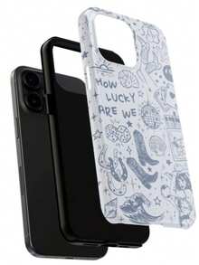 Beach Cowgirl 2-In-1 Phone Case, "Long Live The Cowgirl," Blue Phone Case, Beach Style. Suitable For Compatible Phones: 17, 17air, 16, 15, 14, 13, 12, 11, PRO MAX, X, XS, PLUS, As Well As Galaxy S21/22/23/24/25 Ultra/FE+, NOTE20 Ultra, A71/56/55/54/53/52/36/34/26/25/23/16/15/14/13/06. It's A Thoughtful Birthday Gift For Girlfriends, Boyfriends, And Friends. - 彩色 - 查看 3