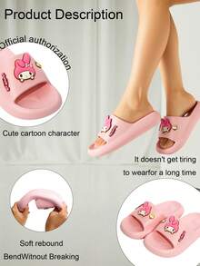 Sanrio &  &  & Melody Girls Slippers, Cartoon Shoes, Non-Slip, Cute Cartoon Indoor Bathroom Bathing, Beach Shoes, Children |  Shoes - Dusty Pink - View 5