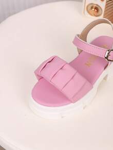 1 Pair Children's Fashion Casual Thick-Sole Soft-Sole Comfortable PU Leather Sandals For Girls - Pink - View 8