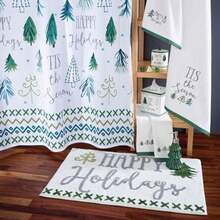 Avanti Linens - , Terciopelo de algodón Bordado Suave, Decoraciones navideñas (colección de árboles de Navidad)(2pc Hand Towels Blanco) - Multicolor - Ver 5