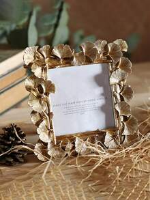 1pc Vintage Gold Resin Photo Frame, European Style Photography Background, Photo Prop, Desktop Decor, Wall Decor, Home Decor And Photo Display Frame - Gold - View 11