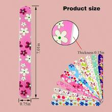XAPY 24 Nail Fi Cod Emory Plate Nail Fi Double Sided 180 Grains Essional Manicure Emory Plate Buffer Pedicure Tools Nail Shaping Polishing Fi Flower Series Count 24 100/180 Grit - Apricot - View 2