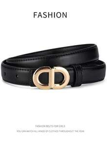 23mm Women's Skinny Buckle Belt - Genuine Leather Thin Waist Belt, Suitable For Dresses, Jeans, Pants And Skirts, Fashionable And Chic Accessory - New Women's Thin Belt - View 4