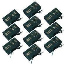 10个开斋节糖果盒 - 金色灯笼和新月图案，长方形纸盒，带丝带，斋月节派对糖果容器，适合开斋节