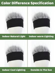 Fashionable Men's Hip-Hop Brimless Wig Cap, Synthetic Hair, Suitable For Daily Use In Parties And Outdoor Activities - Grey - View 8