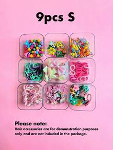 4/5/6/9pcs Stackable Transparent Drawer Organizer Box, PET Material, Suitable For Storing Hair Clips, Scrunchies, Makeup Sponges, Makeup Brushes And Other Cosmetic Items, For Home And Commercial Use, Multiple Sets Available - Clear - View 13